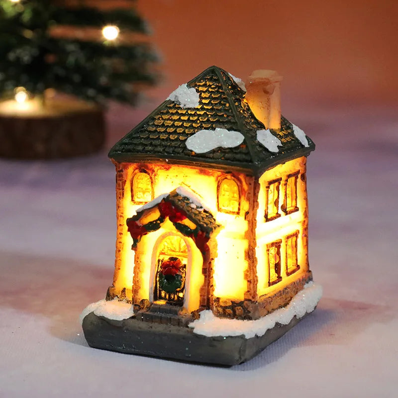 Glowing Holiday House — Tabletop Christmas Light Décor