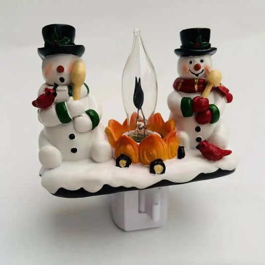 3D LED Christmas Campfire Night Light — Cozy Flicker Glow