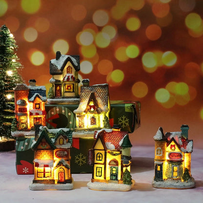 Glowing Holiday House — Tabletop Christmas Light Décor