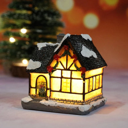 Glowing Holiday House — Tabletop Christmas Light Décor
