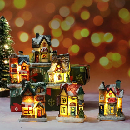 Glowing Holiday House — Tabletop Christmas Light Décor