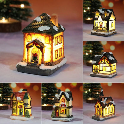 Glowing Holiday House — Tabletop Christmas Light Décor