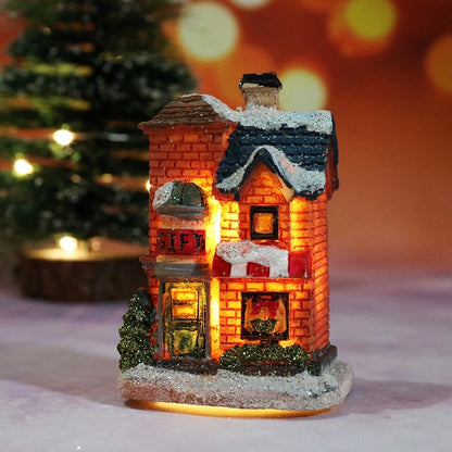 Glowing Holiday House — Tabletop Christmas Light Décor