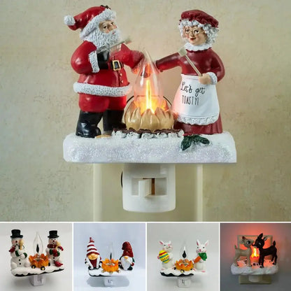 3D LED Christmas Campfire Night Light — Cozy Flicker Glow
