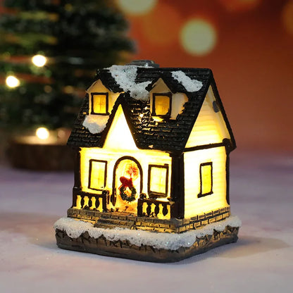 Glowing Holiday House — Tabletop Christmas Light Décor