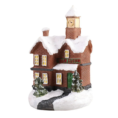 Glowing Holiday House — Tabletop Christmas Light Décor