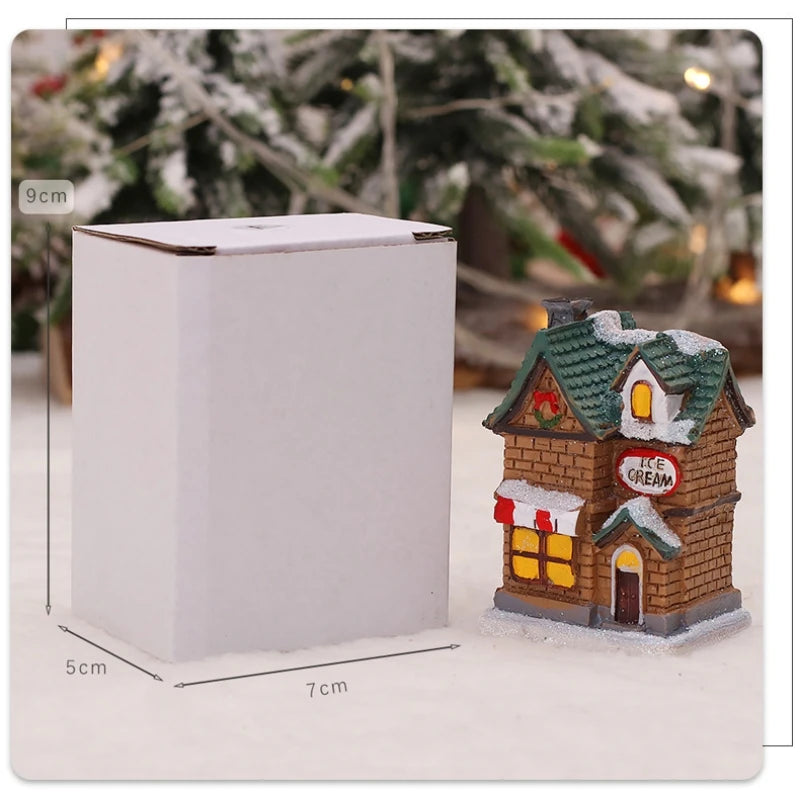 Glowing Holiday House — Tabletop Christmas Light Décor