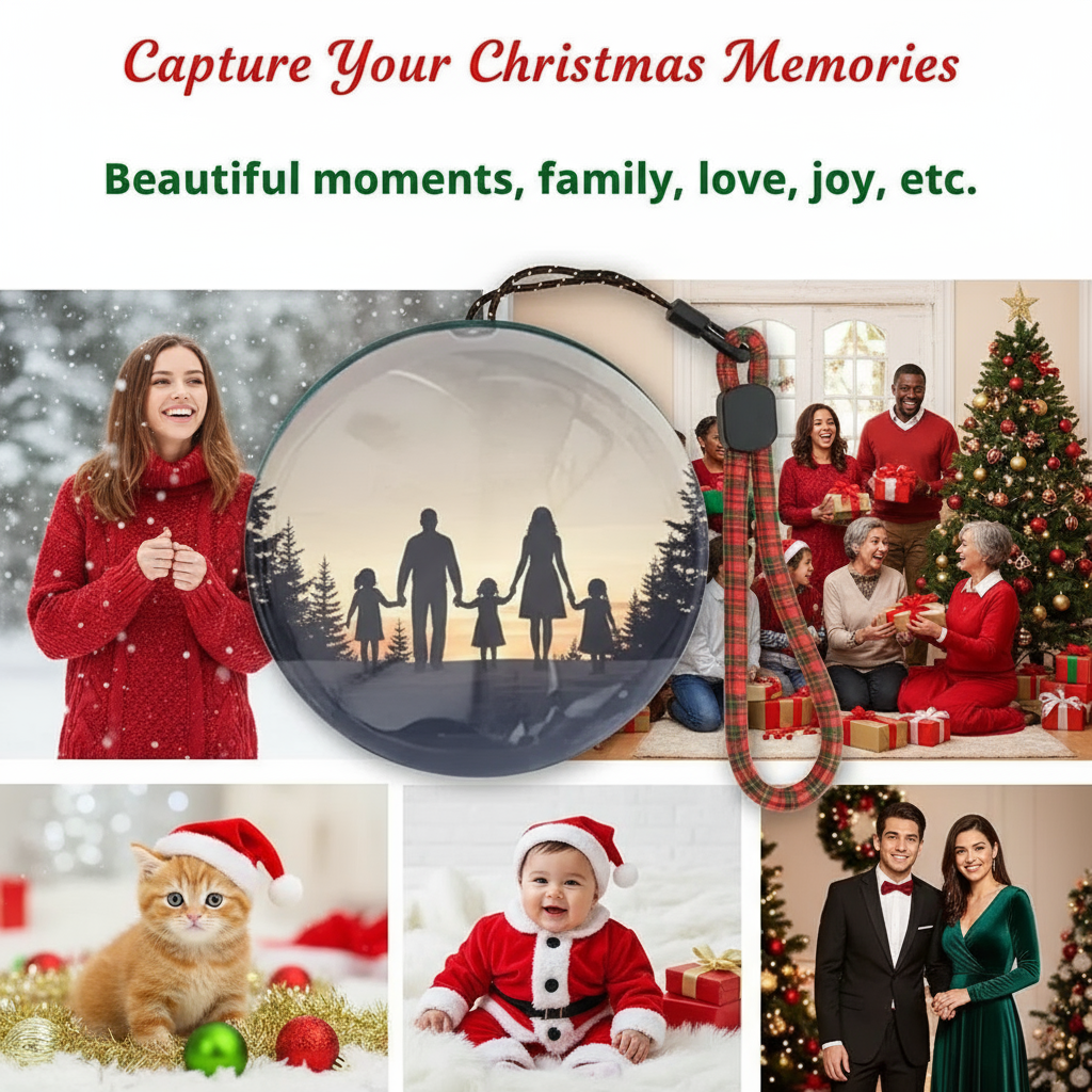 Christmas themed crystal ball memory product